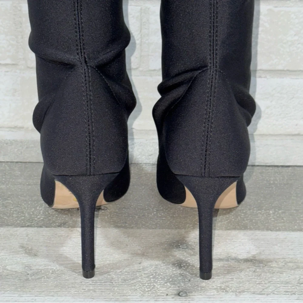 STUART WEITZMAN Ultrastuart Satin Over The Knee Boots - Balck - Sz - 5.5 - Picture 6 of 12